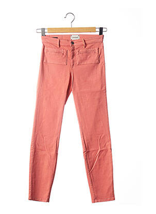 Pantalon slim taille haute taille haute rose COUTURIST femme