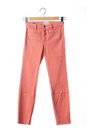 Pantalon slim stretch taille haute rose COUTURIST femme