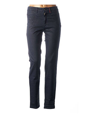 Pantalon slim tissage enduit taille normale bleu COUTURIST femme