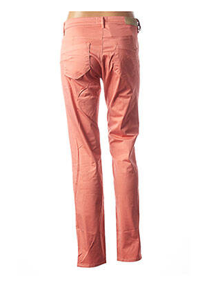 Pantalon droit fermeture zippée sous rabat boutonné taille normale rose COUTURIST femme