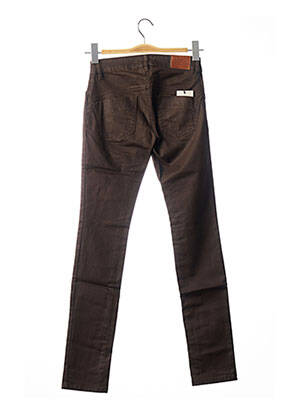 Pantalon slim tissage enduit taille normale marron COUTURIST femme