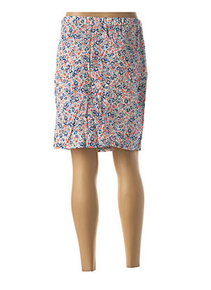 Jupe mi-longue taille élastique bleu DENIM &DRESS femme