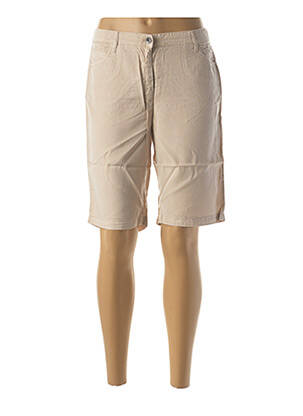 Bermuda coupe droite taille normale beige COUTURIST femme
