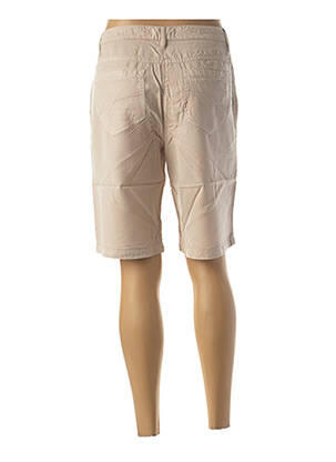 Bermuda coupe droite taille normale beige COUTURIST femme