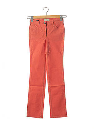 Pantalon droit stretch taille normale orange COUTURIST femme