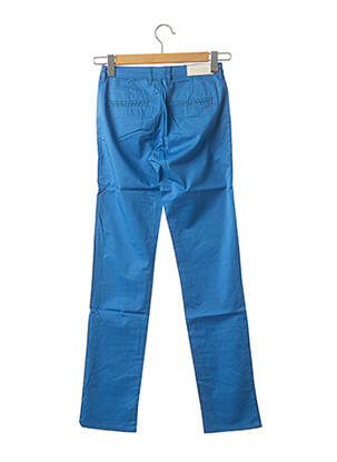 Pantalon chino fermeture zippée sous rabat boutonné taille normale bleu COUTURIST femme