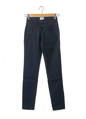Pantalon slim stretch taille haute bleu COUTURIST femme