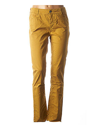 Pantalon slim taille basse taille basse jaune COUTURIST femme