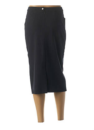 Jupe mi-longue stretch bleu CHRISTINE LAURE femme