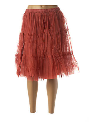 Jupe mi-longue coupe évasée orange RHUM RAISIN femme