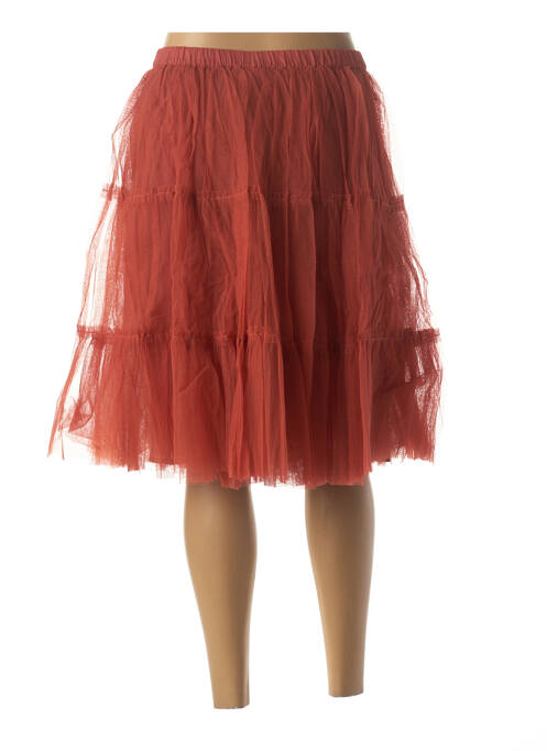 Jupe mi-longue orange RHUM RAISIN pour femme