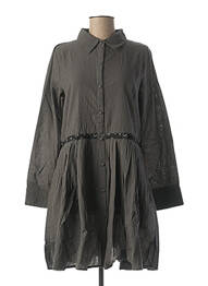 Tunique manches longues col chemisier gris RHUM RAISIN femme