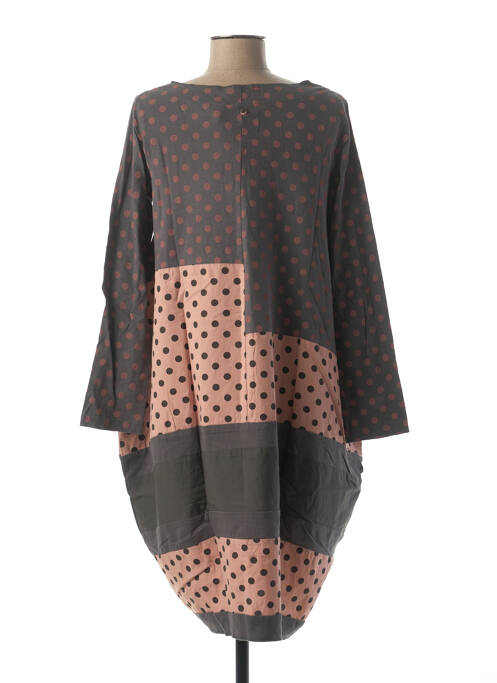 Robe mi-longue gris RHUM RAISIN pour femme