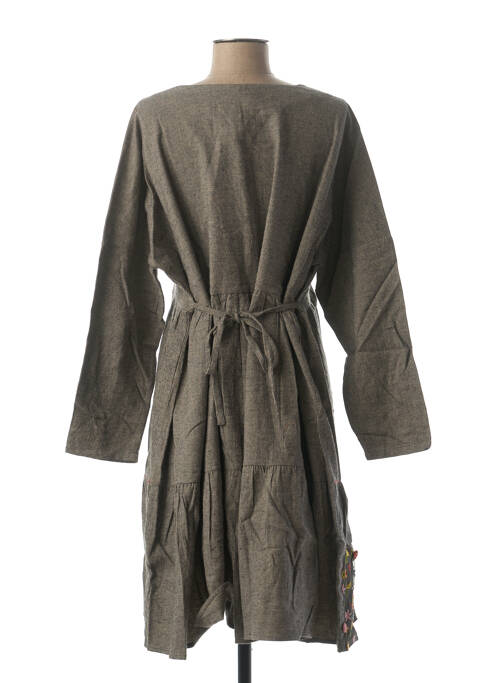 Robe mi-longue gris RHUM RAISIN pour femme