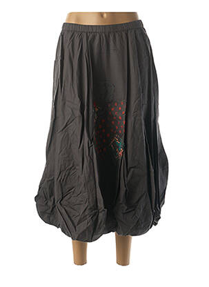 Jupe longue taille élastique gris RHUM RAISIN femme