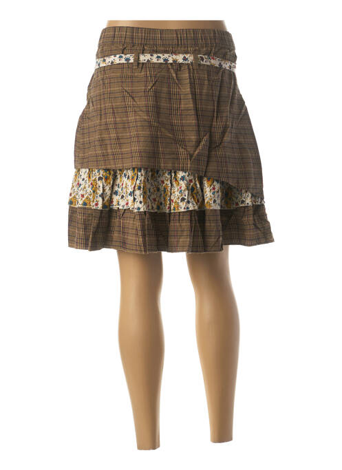 Jupe courte marron RHUM RAISIN pour femme
