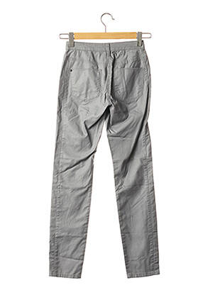 Pantalon slim tissage popeline taille normale gris SANDWICH femme