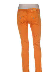 Pantalon slim orange EVADOR'S pour femme seconde vue