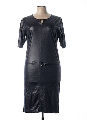 Robe mi-longue manches courtes manches courtes bleu QUATTRO femme