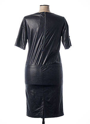 Robe mi-longue manches courtes manches courtes bleu QUATTRO femme