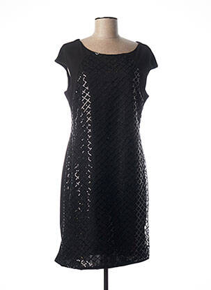 Robe mi-longue sans manche sans manche noir QUATTRO femme