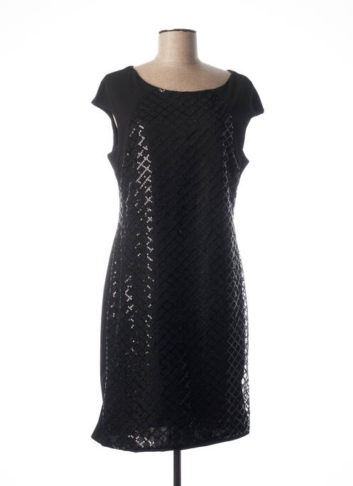 Robe mi-longue sans manche sans manche noir QUATTRO femme