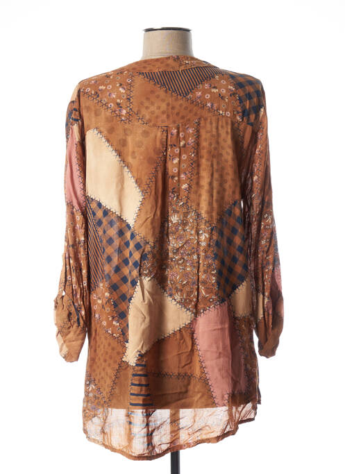 Tunique manches longues marron QUATTRO pour femme