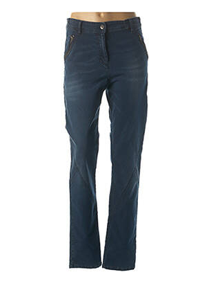 Jeans coupe slim broderie rivets taille normale bleu QUATTRO femme