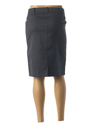 Jupe mi-longue stretch bleu QUATTRO femme