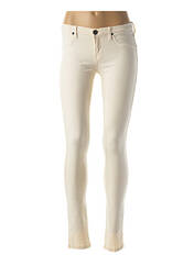 Pantalon slim beige JEANS MAKERS pour femme seconde vue