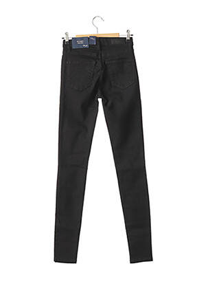 Jeans skinny tissage brut taille haute noir LBT femme