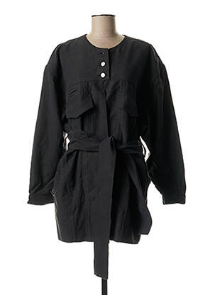 Veste casual col rond noir MARTINE JARLGAARD femme