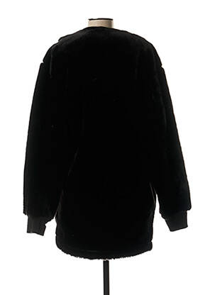 Manteau long coupe droite sans capuche noir THE WOODS femme