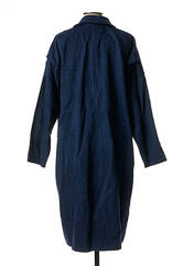 Manteau long bleu FAÇON JACMIN pour femme seconde vue