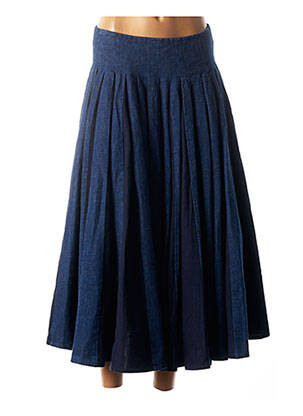 Jupe longue bleu FAÇON JACMIN pour femme