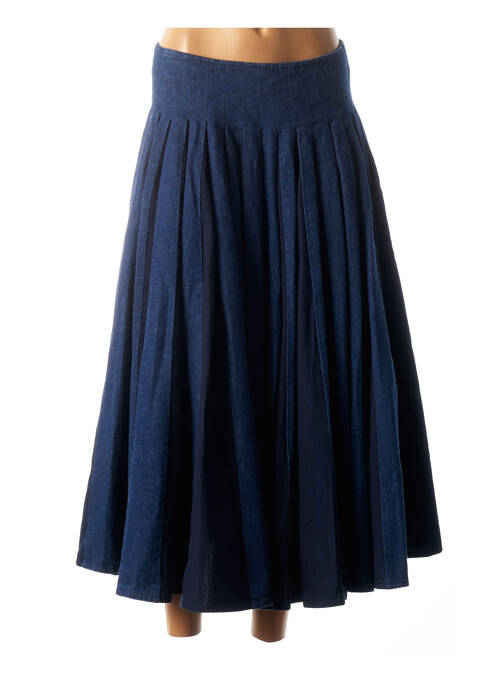 Jupe longue bleu FAÇON JACMIN pour femme