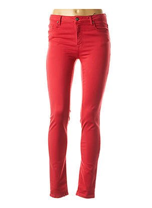 Jeans coupe slim rouge EMMA & ROCK pour femme