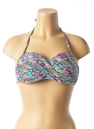Haut de maillot de bain fermeture liens à nouer haut triangles blanc LEMON BAY femme