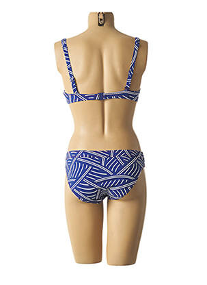 Maillot de bain 2 pièces stretch bleu BELCOR femme