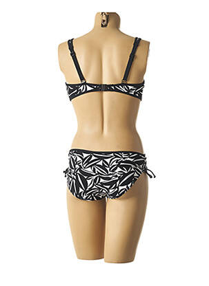 Maillot de bain 2 pièces stretch haut soutien-gorge moulé noir BELCOR femme