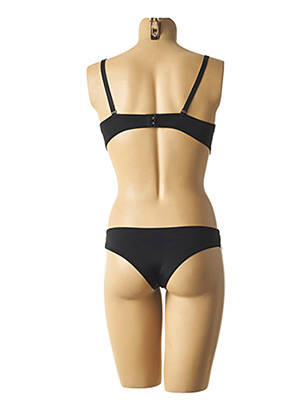Ensemble lingerie bretelles élastiquées ajustables noir LUNNA femme
