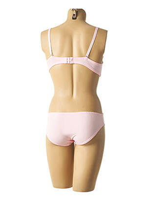 Ensemble lingerie bretelles élastiquées ajustables rose LUNNA femme