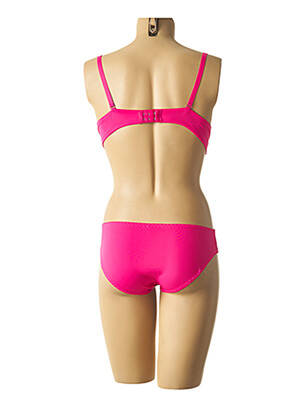 Ensemble lingerie bretelles élastiquées ajustables rose LUNNA femme