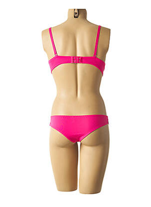 Ensemble lingerie tissage métallisé rose LUNNA femme