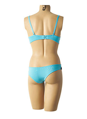 Ensemble lingerie tissage métallisé bleu LUNNA femme