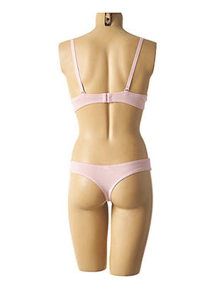 Ensemble lingerie tissage métallisé rose HANA femme