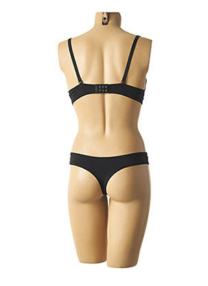 Ensemble lingerie tissage métallisé noir HANA femme