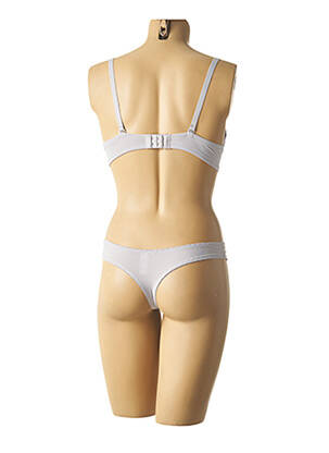 Ensemble lingerie tissage métallisé gris HANA femme