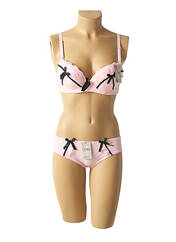 Ensemble lingerie rose LUNNA pour femme seconde vue