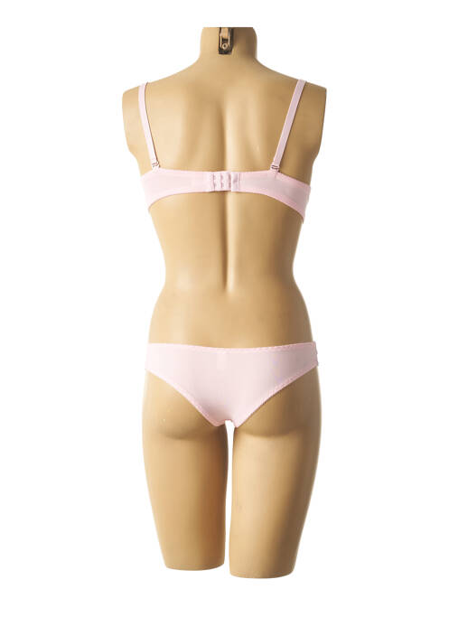 Ensemble lingerie rose LUNNA pour femme